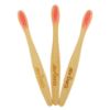 Picture of Avino plant-based bristles bamboo pink toohbrush, soft natural toothbrush for kids, PK-3