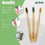 Picture of Avino Soft Bristles Eco-Friendly Natural Bamboo Organic Wooden Toothbrush different brushes for all family members
